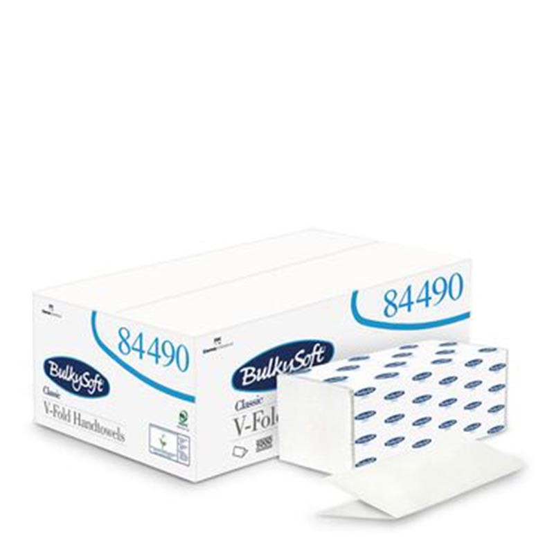 TOALLA SECA MANOS HIRO WHITE CLASSIC V-FOLD 2 CP