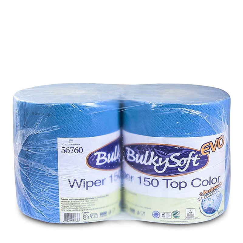BOBINA INDUSTRIAL BULKYSOFT EXCELLENCE 3 CAPAS AZUL 150 M