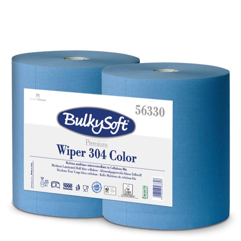 BOBINA INDUSTRIAL BULKYSOFT 2 CAPAS AZUL 304 M