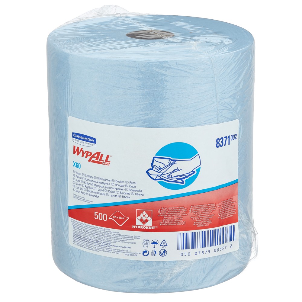BOBINA WYPALL X60 PAÑOS 1 CAPA AZUL