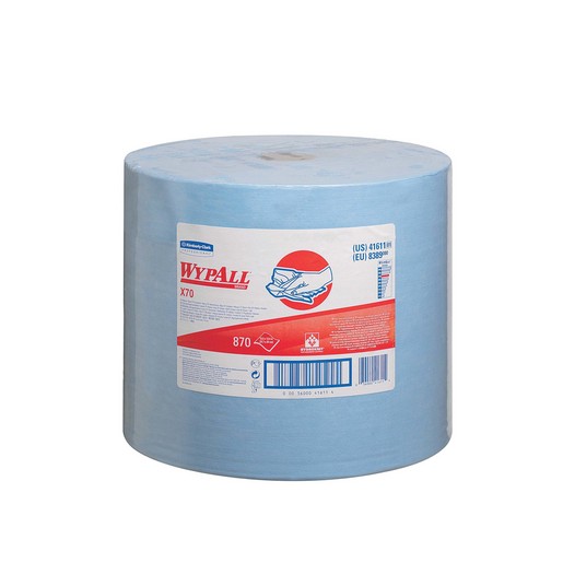 BOBINA WYPALL X70 PAÑOS 1 CAPA AZUL