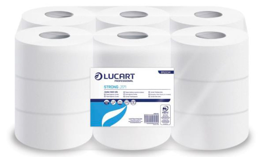 PAPEL HIGIÉNICO INDUSTRIAL 2 CAPAS  GOFRADO STRONG J171 171 M