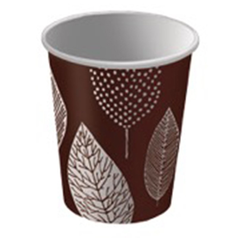 Vaso Cartón Chocolate Hojas 6 Oz