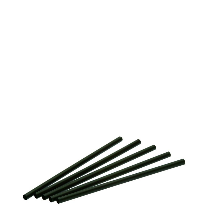 Caña Recta Cartón Negra Diámetro 0,8 Cm 15 Cm