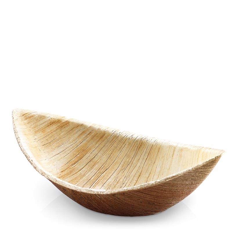 PLATO BARCA PEQUEÑO HOJA DE PALMA