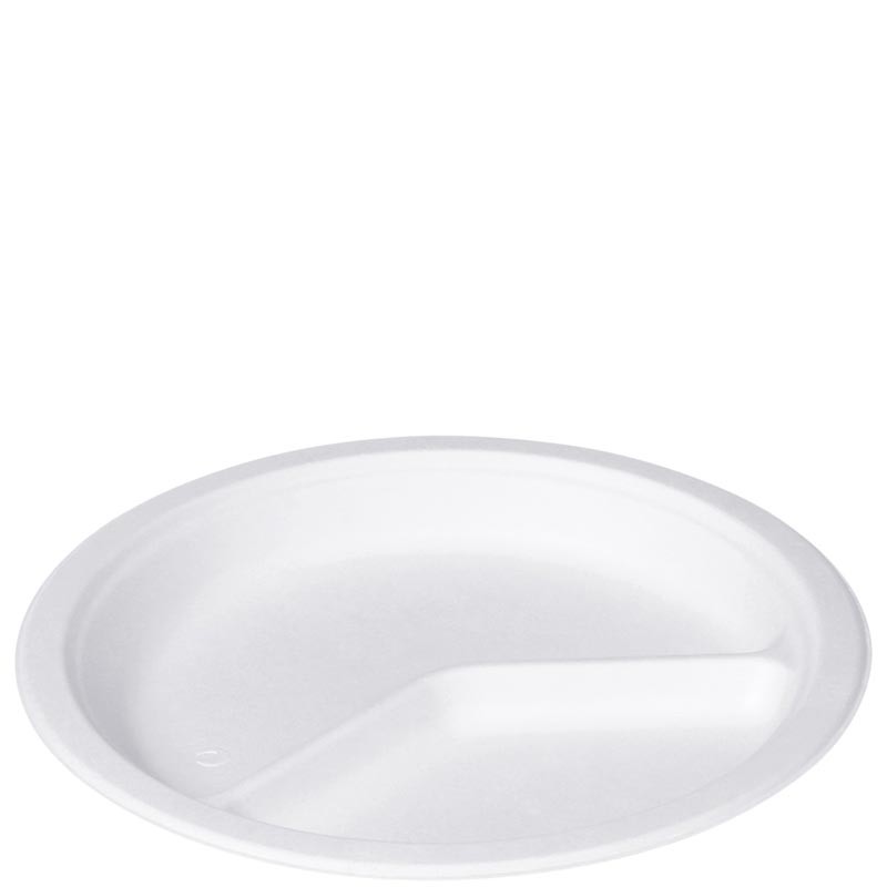 Plato Redondo 2 Compartimentos Pulpa