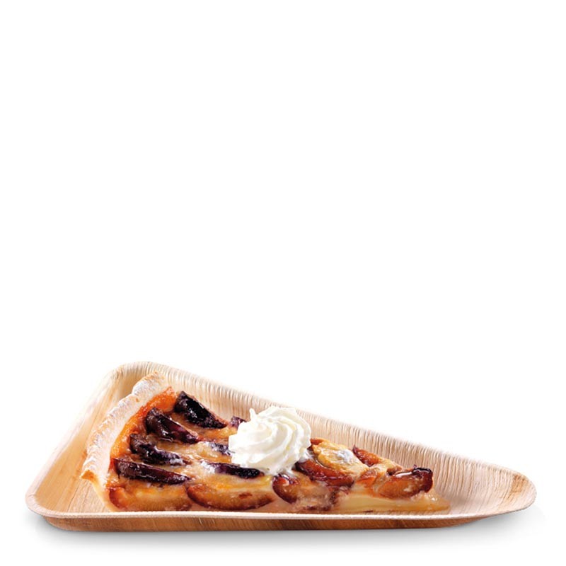 PLATO TRIANGULAR HOJA DE PALMA