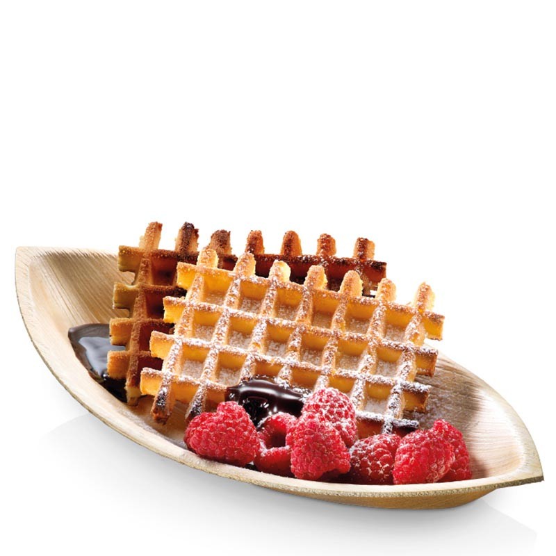 BANDEJA FORMA DE OJO MEDIANA HOJA DE PALMA