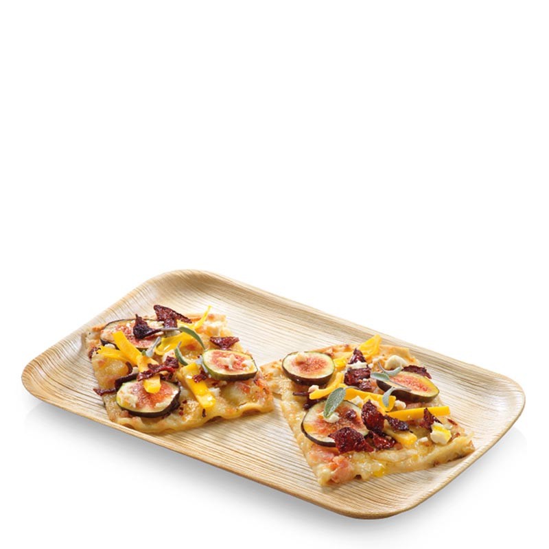 Plato Rectangular Hoja De Palma