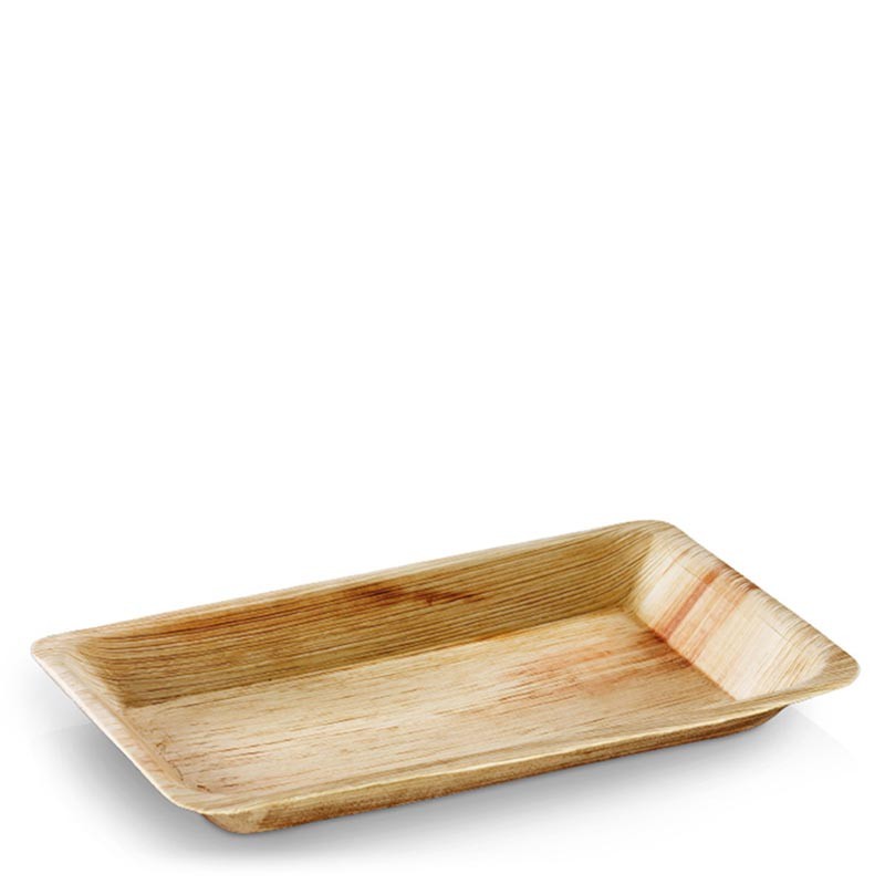 Plato Rectangular Hoja De Palma