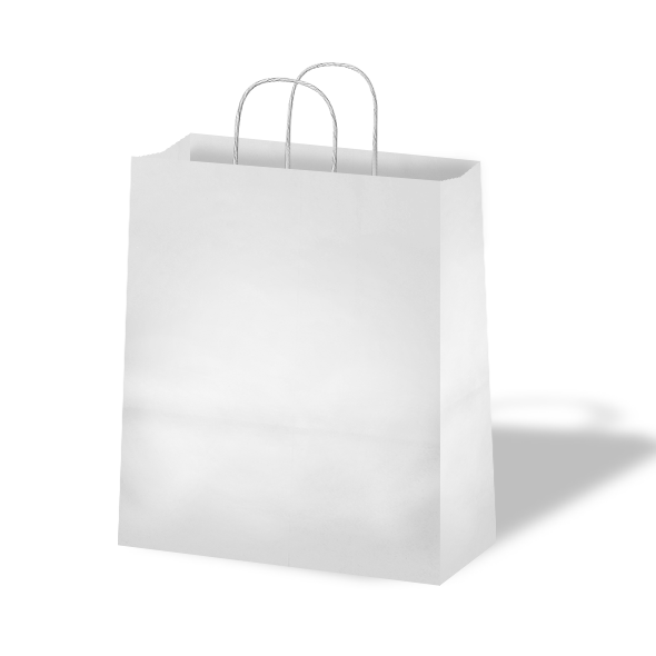 BOLSA PAPEL CON ASA BLANCA