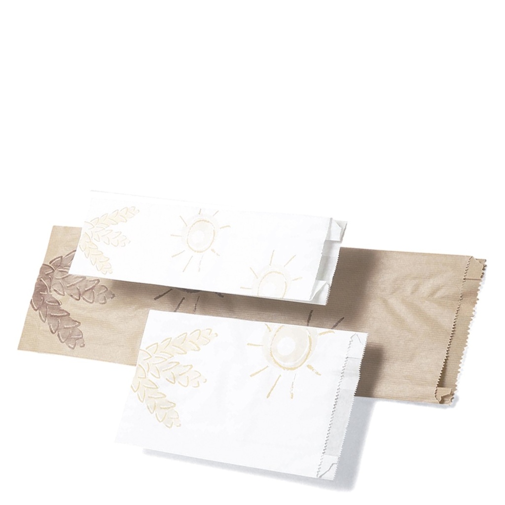 Bolsa De Papel Celulosa Blanco 13+5*18