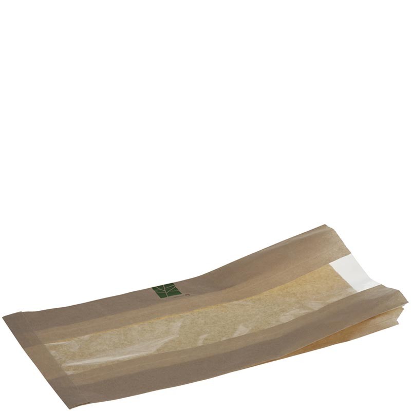 BOLSA KRAFT PARA SÁNDWICH CON VENTANA 430*210*2X40