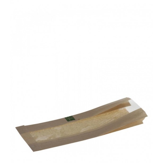 Bolsa Kraft Para Sándwich Con Ventana 270*260*2X35