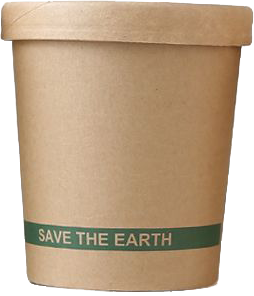 ENVASE REDONDO PARA SOPA + TAPA KRAFT 16 OZ 450 ML