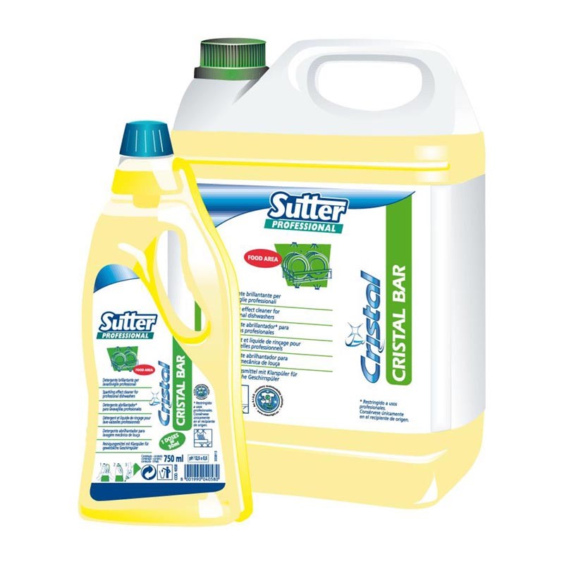 Cristal Bar, Detergente Abrillantador Para Lavavajillas