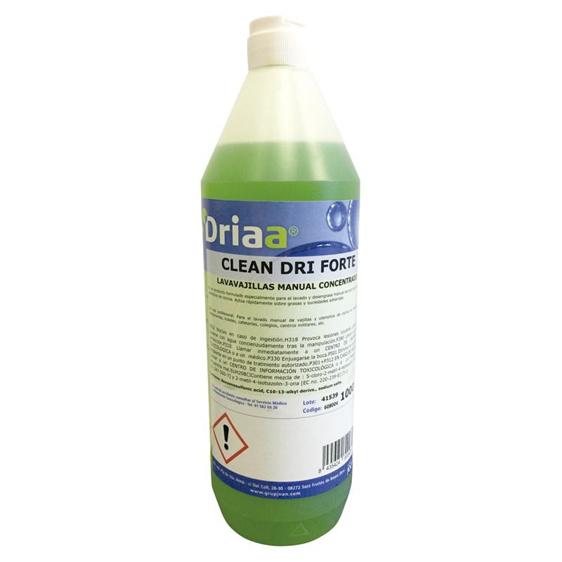 CLEAN DRI FORTE, LAVAVAJILLAS MANUAL CONCENTRADO DRIAA