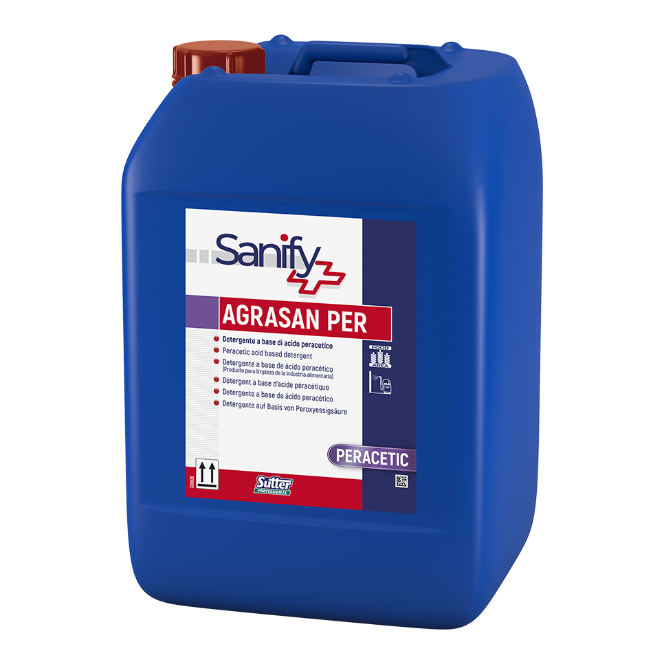 Agrasan Per,  Detergente A Base De Ácido Peracético Y Peróxido De Hidrógeno