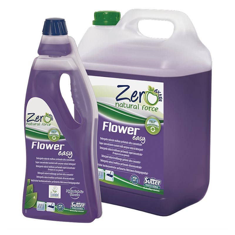 FLOWER EASY SUPERCONCENTRADO, ECOLABEL, DETERGENTE NATURAL HIDROALCOHÓLICO