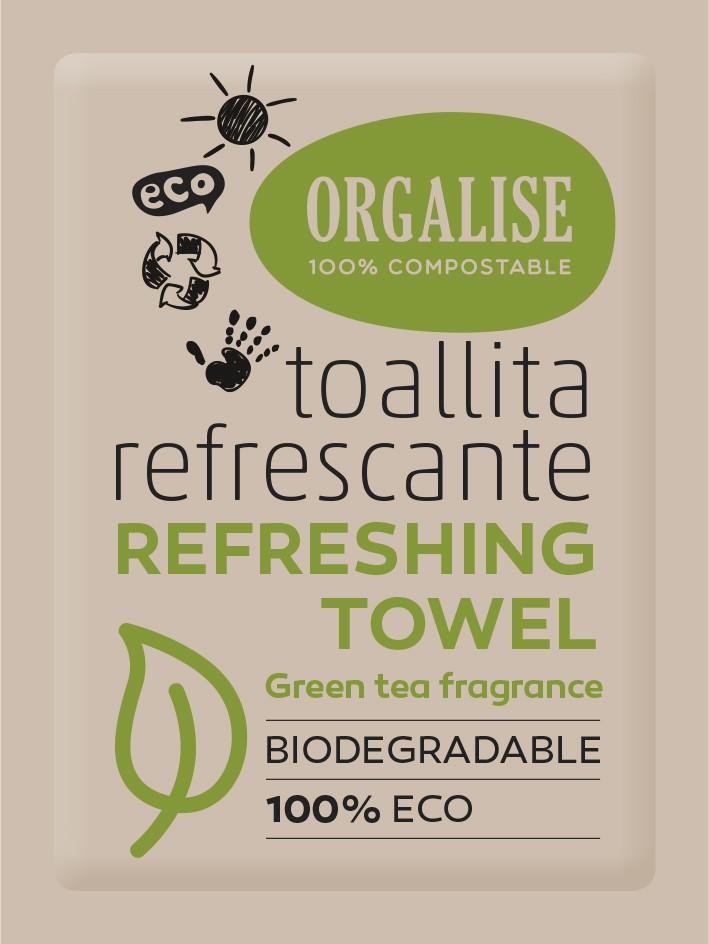 TOALLITA REFRESCANTE BIODEGRADABLE GREEN TEA
