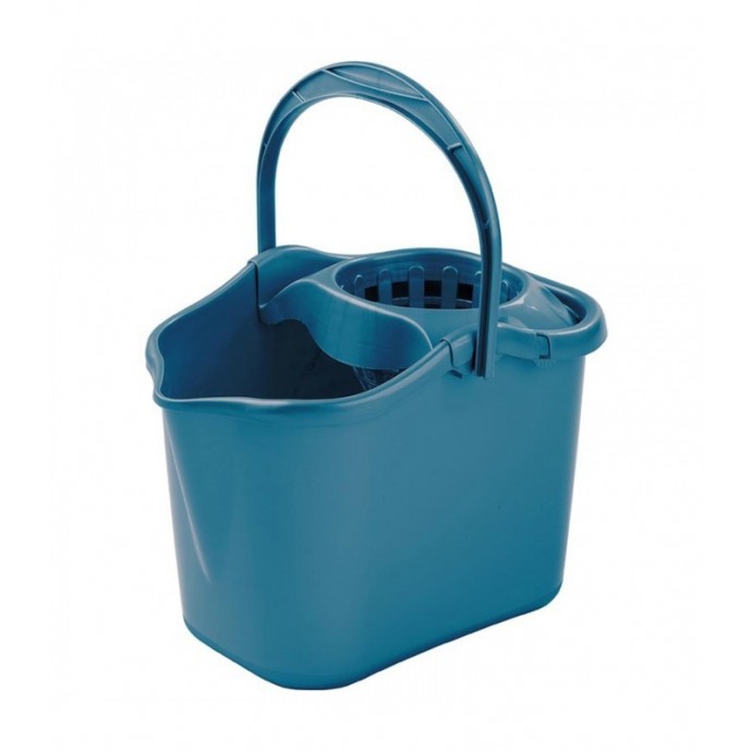 Cubo Oval Con Escurridor Luxe Verde 13l