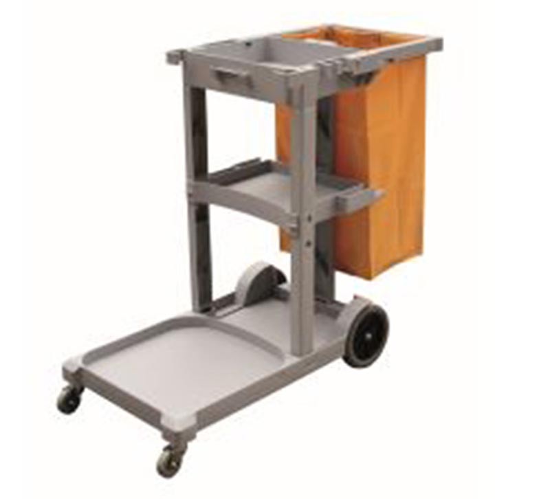 CARRO DE LIMPIEZA GRIS CON BOLSA AMARILLA