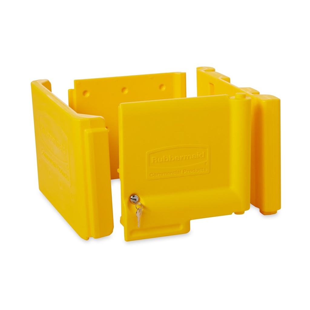 Kit de Puerta de Armario con Cerradura para Carros de Limpieza Tradicionales, Amarillo