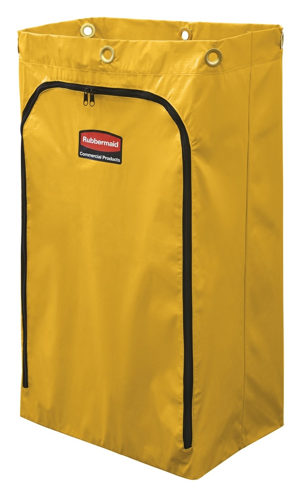 Bolsa de Vinilo Tradicional para Carro de Limpieza, Amarilla, 90 L