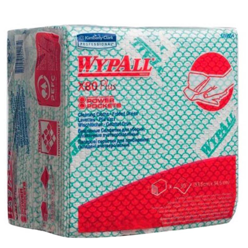 BAYETA WYPALL X80 PLUS PLEGADAS 1/4 VERDE
