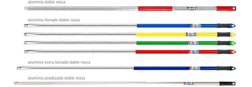 PALO ALUIMINIO DOBLE ROSCA