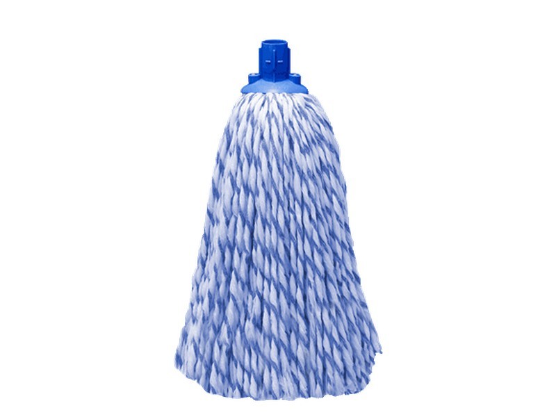 Fregona De Microfibra 100% Hilo Azul/Blanco 150 G