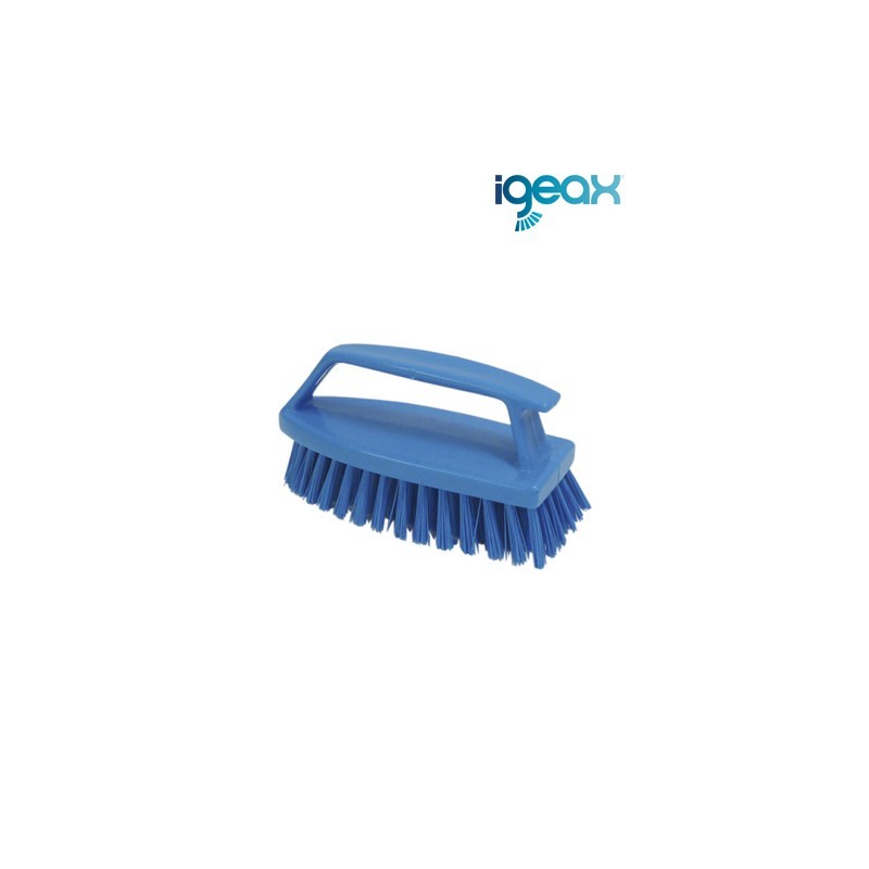 Cepillo Manual Con Asa Fibra Dura Azul