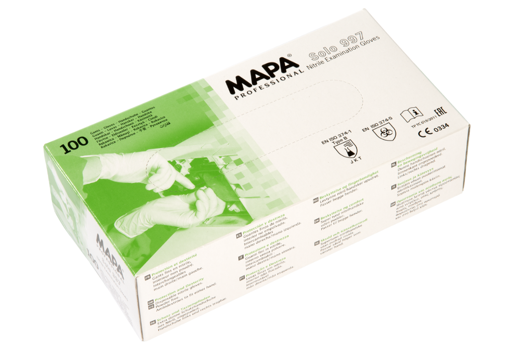 Guantes De Nitrilo Solo Ultra Blue 997 T/ 7-7 1/2