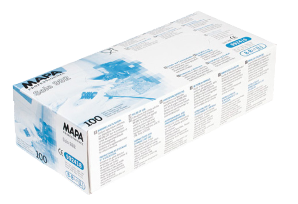 GUANTES DE LÁTEX CON POLVO SOLO 992 T-6 - 6 1/2