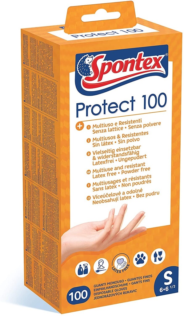 GUANTE 939 DE VINILO SIN POLVO PROTECT 100 TALLA L/8