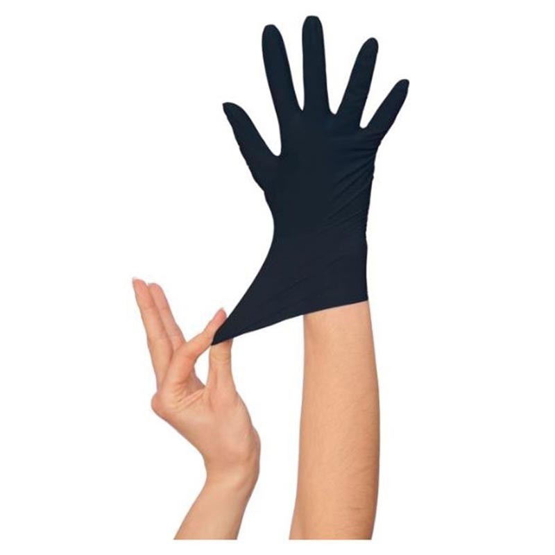GUANTE DE NITRILO PROFESIONAL SIN POLVO NEGRO T-G