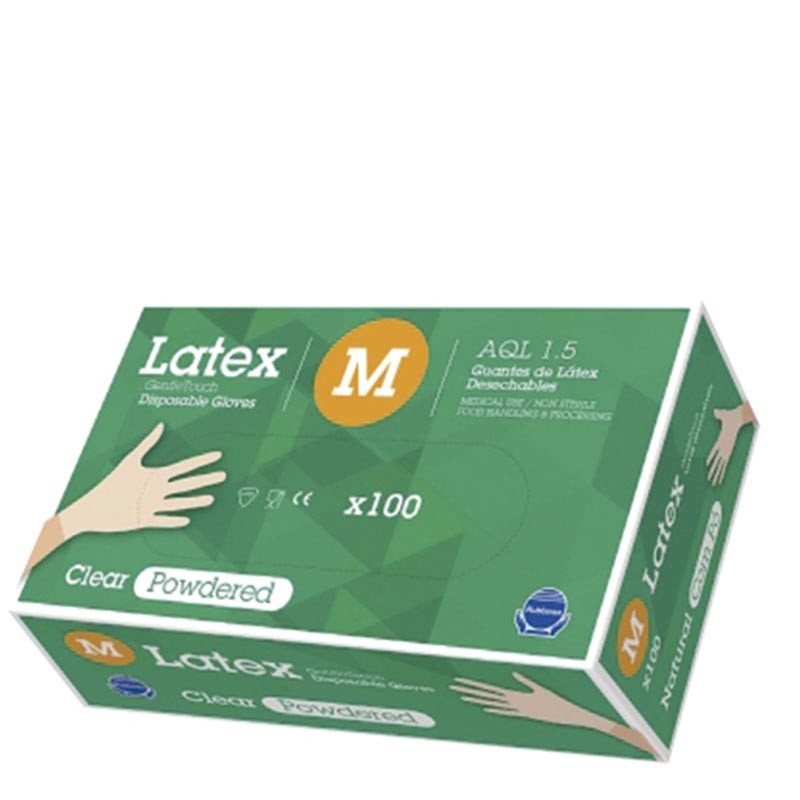 GUANTES DE LÁTEX NATURAL CON POLVO T-XL