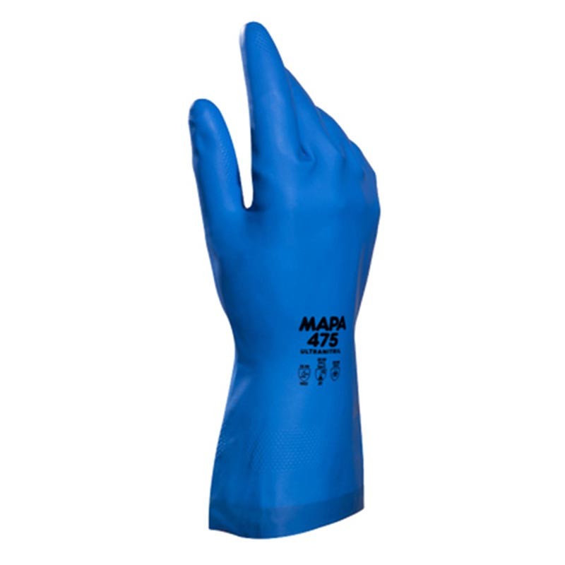 GUANTES ULTRANITRIL 475 PROTECCIÓN QUÍMICA  T/6