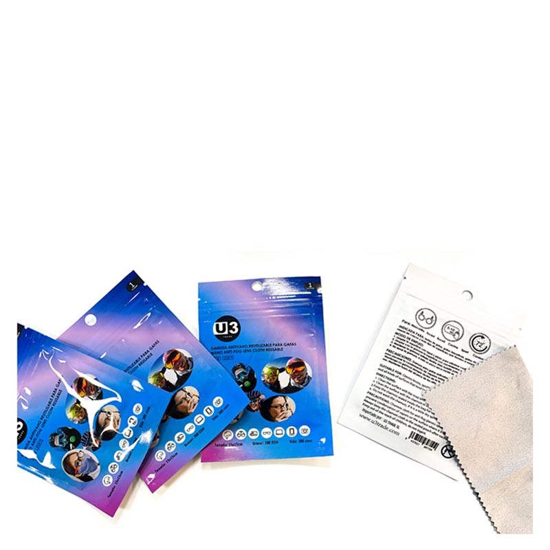 GAMUZA ANTIVAHO PARA GAFAS MODELO U3 (CAJA)