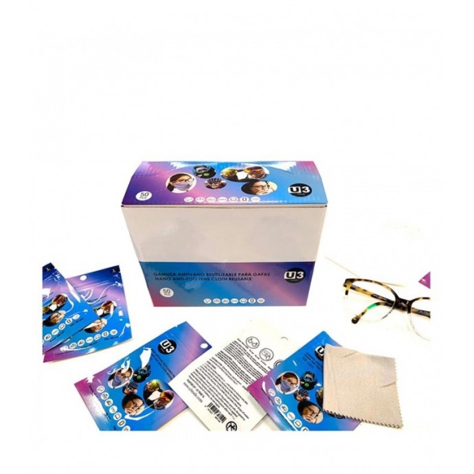 GAMUZA ANTIVAHO PARA GAFAS MODELO U3 (PAQUETE)