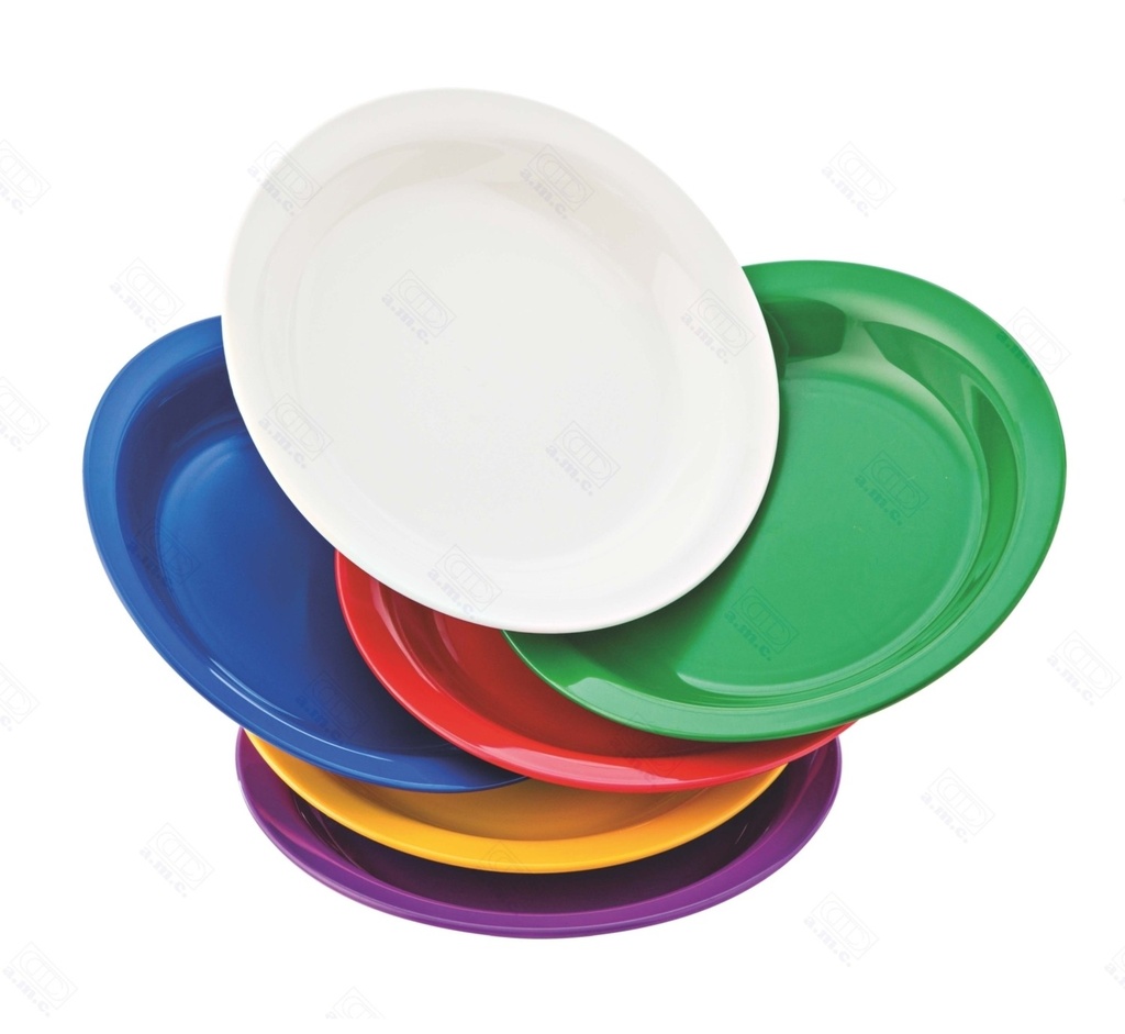 PLATO LLANO CADETE DE POLICARBONATO AZUL