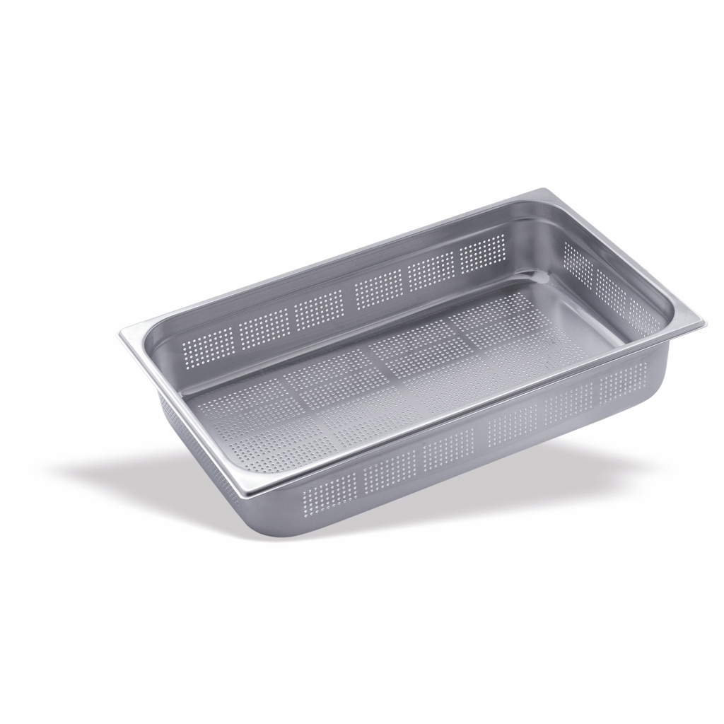 CUBETA INOX PERFORADA GASTRONORM 1/1 DE 65 MM