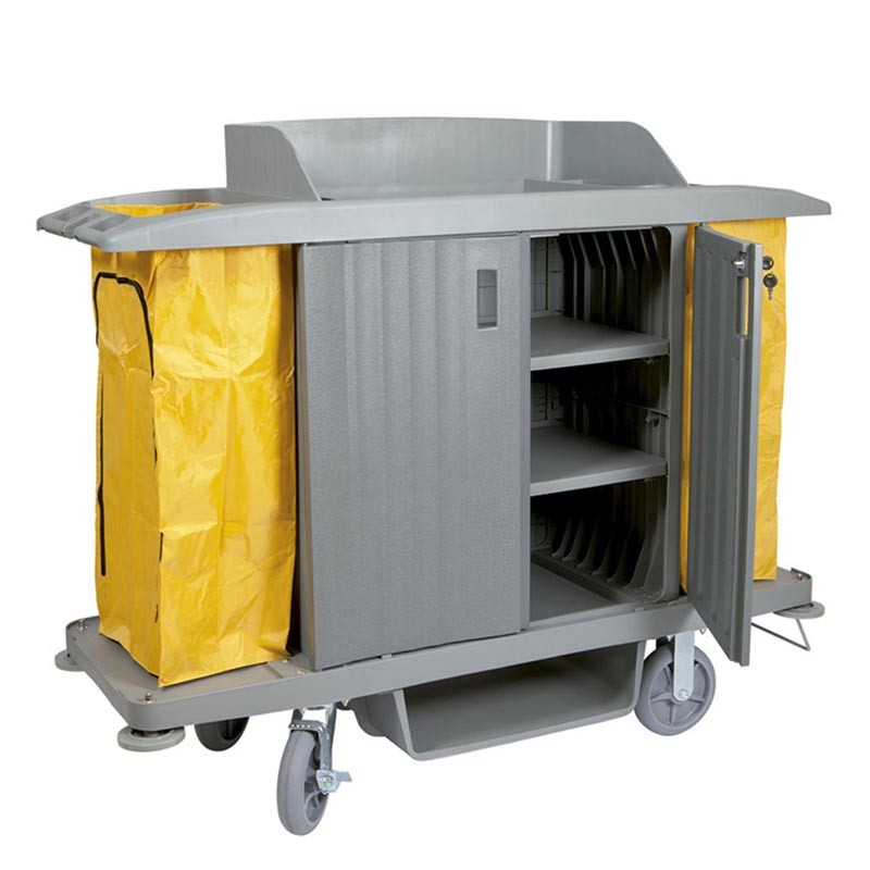 Carro Camarera Con Puertas Y Bandejas