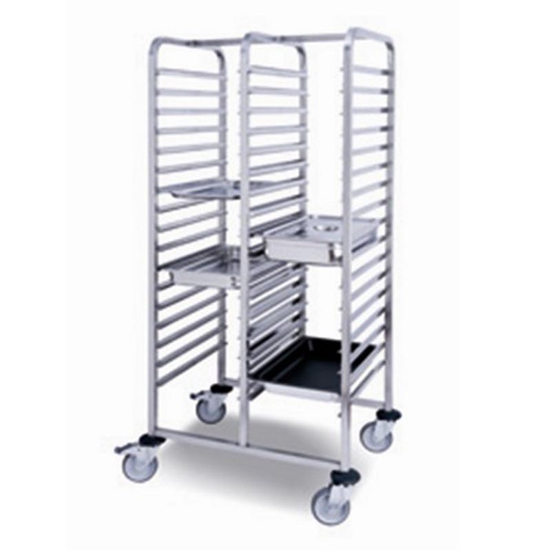 Carro Doble Con Guías Para Cubetas Gn 1/1