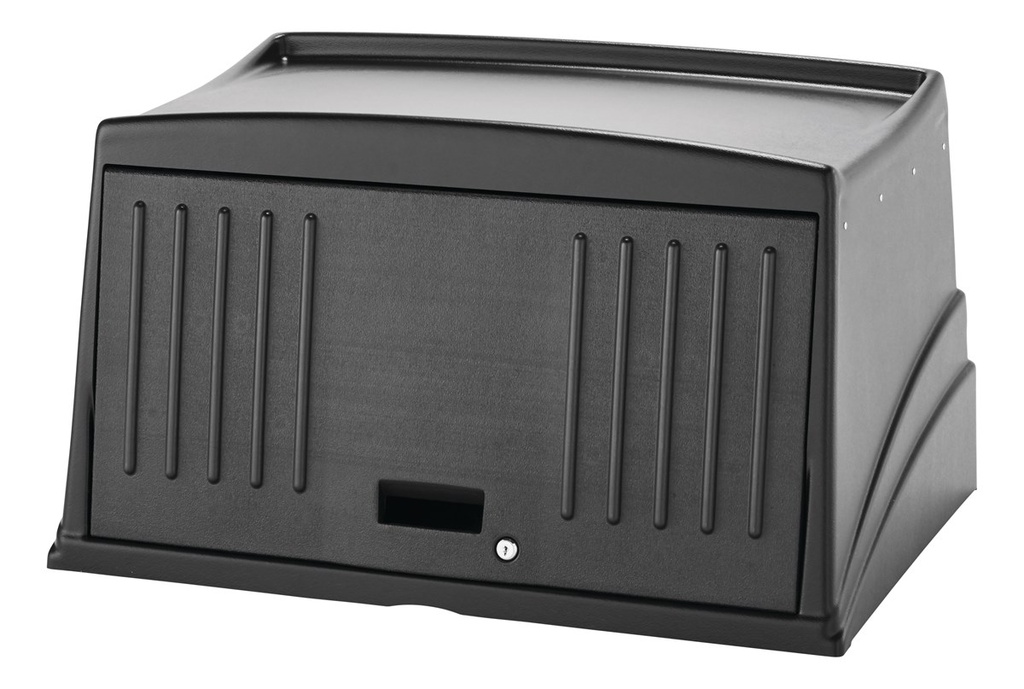 Cúpula&Tapa de Seguridad con Cerradura Executive para Carros de Limpieza Tradicionales, Negro