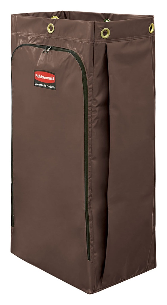 Bolsa de Vinilo de Gran Capacidad para Carros de Limpieza, Marrón, 128 L