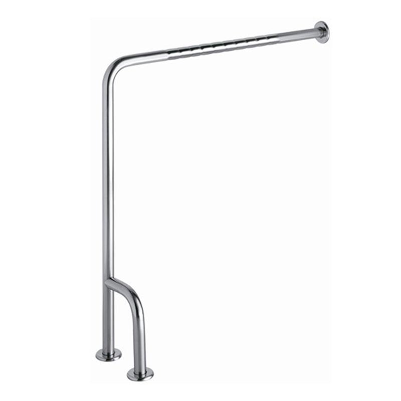 ASIDERO ABATIBLE CON PORTAROLLOS 80 CM ACERO INOX