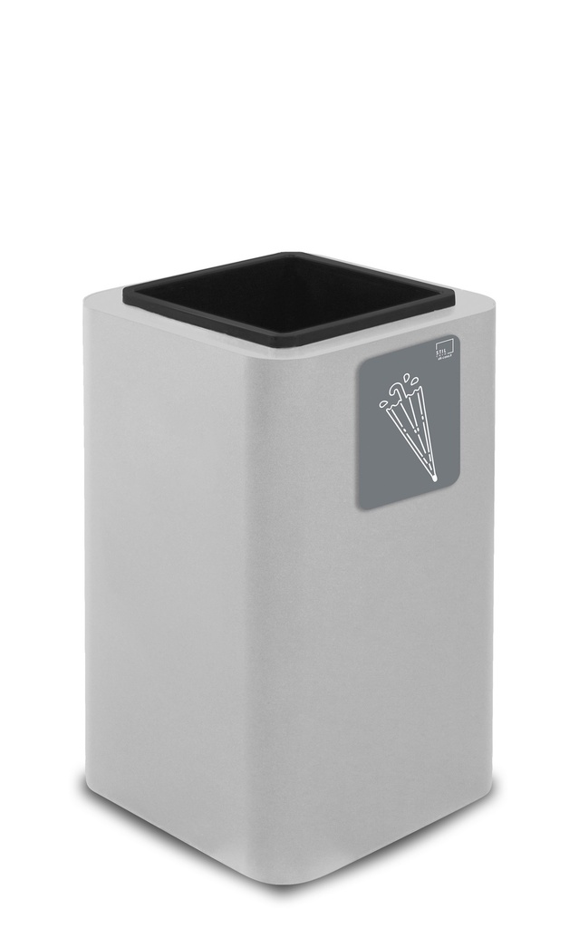 Paragüero Pure Con Recipiente Interior Acero Pintado Blanco