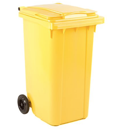 CONTENEDOR BASURA 2 RUEDAS 240 L AMARILLO