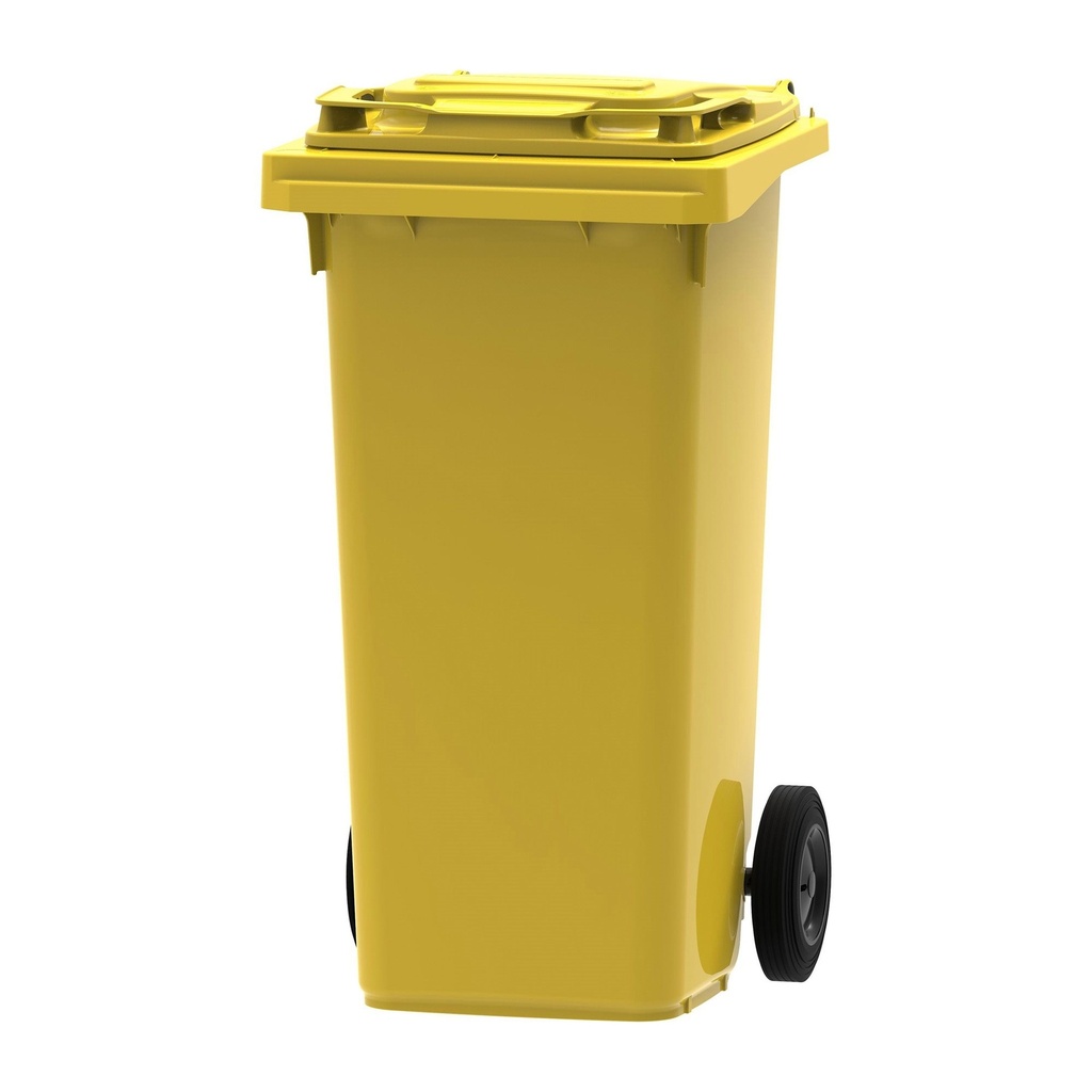 CONTENEDOR BASURA 2 RUEDAS 120 L AMARILLO